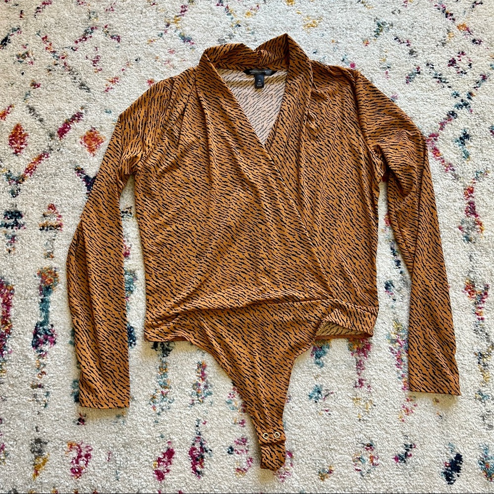 Banana republic wrap front thong bodysuit